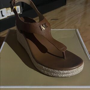Michael Kors Brown Wedge Sandals